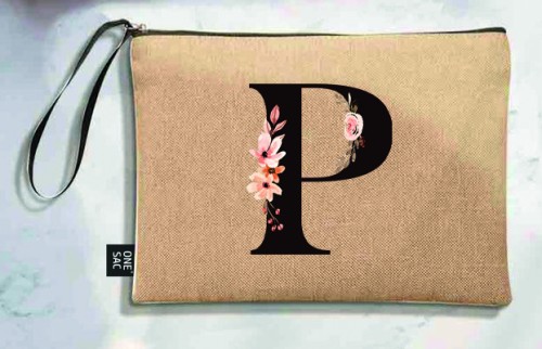 Tote bag lettre p - cadeaux de mariage